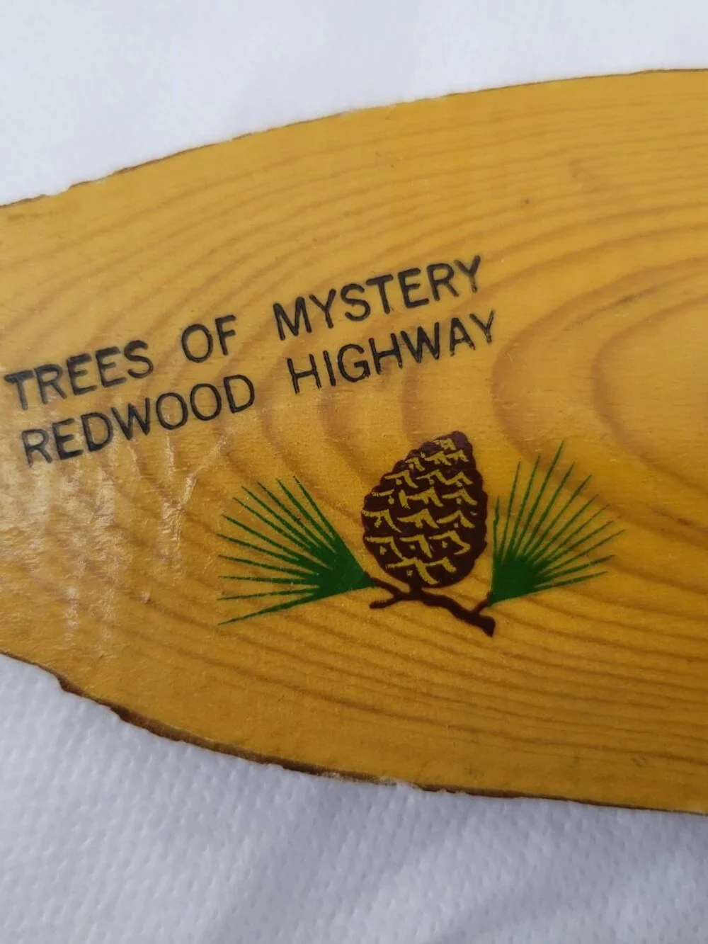 Vintage Live Edge Wood Plaque 